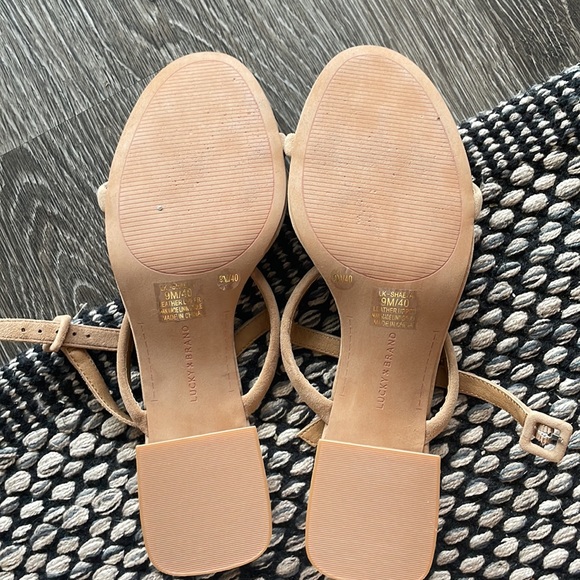 Lucky Brand Suede Heeled Sandals - Picture 4 of 4